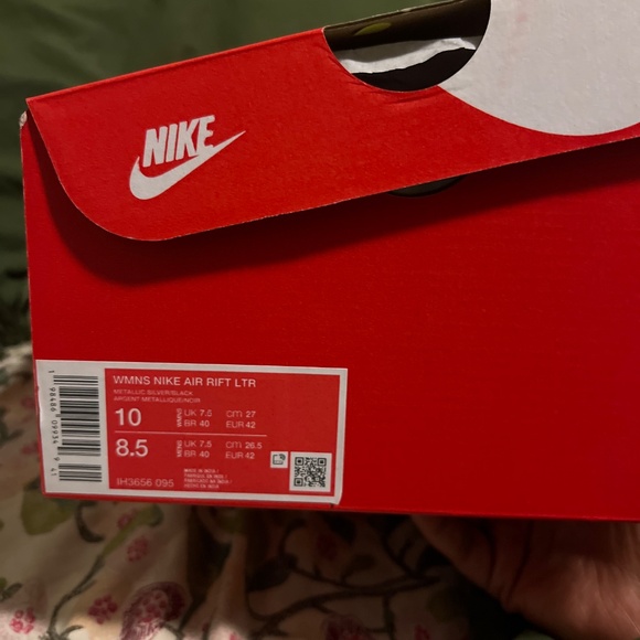 Nike Air rift womens 10 BRAND NEW W/Box Chrome Gray/Black - Picture 5 of 5